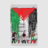 Children of Gaza Painting Palestine Flag  Golfhanddoek (Voorkant)