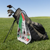 Children of Gaza Painting Palestine Flag  Golfhanddoek (Groen)