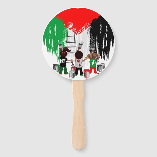 Children of Gaza Painting Palestine Flag  Handwaaier (Voorkant)