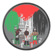 Children of Gaza Painting Palestine Flag Hockey Puck (Voorkant)