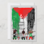 Children of Gaza Painting Palestine Flag  Kaart (Voorkant)