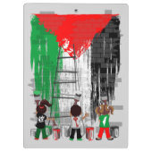 Children of Gaza Painting Palestine Flag  Klembord (Achterkant)