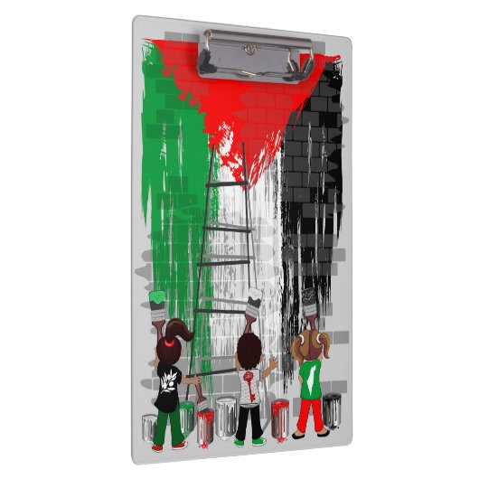 Children of Gaza Painting Palestine Flag  Klembord (Rechts)