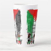 Children of Gaza Painting Palestine Flag  Latte Mok (Voorkant)