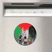 Children of Gaza Painting Palestine Flag  Magneet (Insitu (Vaatwasser))