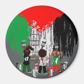 Children of Gaza Painting Palestine Flag  Magneet (Voorkant)