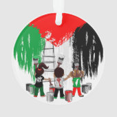 Children of Gaza Painting Palestine Flag  Ornament (achterkant)