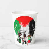 Children of Gaza Painting Palestine Flag  Papieren Bekers (Achterkant)