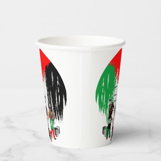 Children of Gaza Painting Palestine Flag  Papieren Bekers (Rechts)