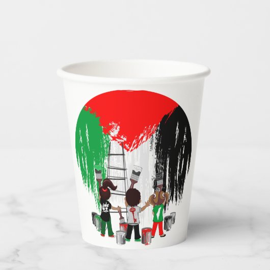 Children of Gaza Painting Palestine Flag  Papieren Bekers (Voorkant)