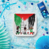 Children of Gaza Painting Palestine Flag  Papieren Bordje (Feest)