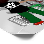 Children of Gaza Painting Palestine Flag  Perfect Poster (Hoek)