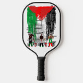 Children of Gaza Painting Palestine Flag  Pickleball Paddle (Achterkant)