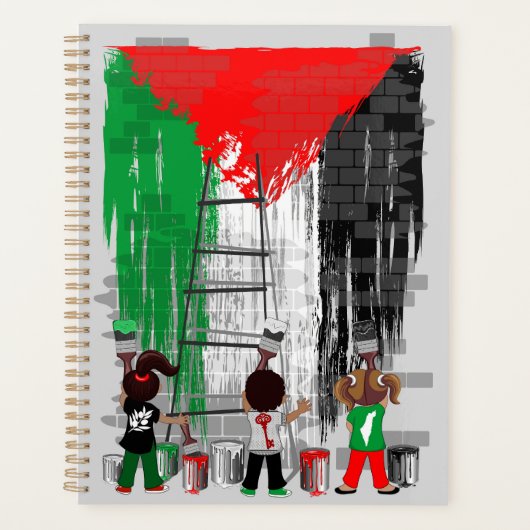 Children of Gaza Painting Palestine Flag  Planner (Voorkant)
