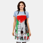 Children of Gaza Painting Palestine Flag Schort (Gedragen)