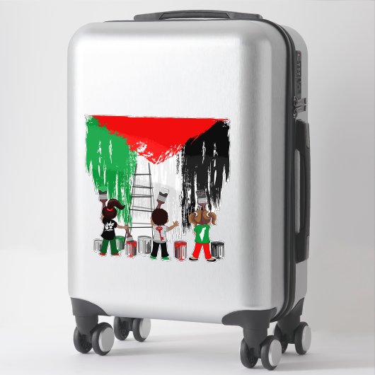 Children of Gaza Painting Palestine Flag  Sticker (Koffer)