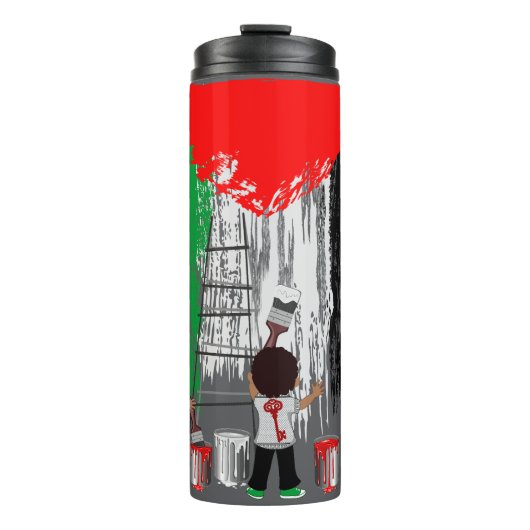 Children of Gaza Painting Palestine Flag  Thermosbeker (Voorkant)