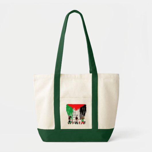 Children of Gaza Painting Palestine Flag  Tote Bag (Voorkant)