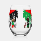 Children of Gaza Painting Palestine Flag  Wijnglas Zonder Voet (Rechts)