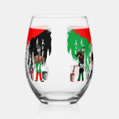 Children of Gaza Painting Palestine Flag  Wijnglas Zonder Voet (Links)