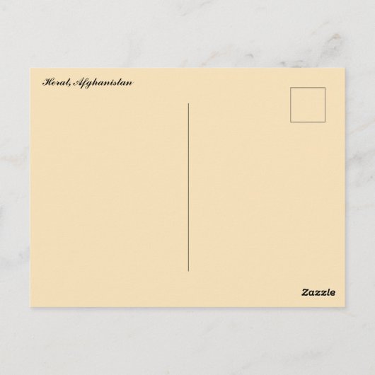 Children on a Camel in Herat Afghanistan Briefkaart (Achterkant)