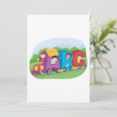 Children On An Alphabet Train Kaart (Staand voorkant)