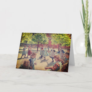 CHILDREN PLAYING FINE ART NOTECARD KAART