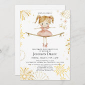 Children Playing on a Rope Kids Party Invitation Kaart (Voorkant / Achterkant)