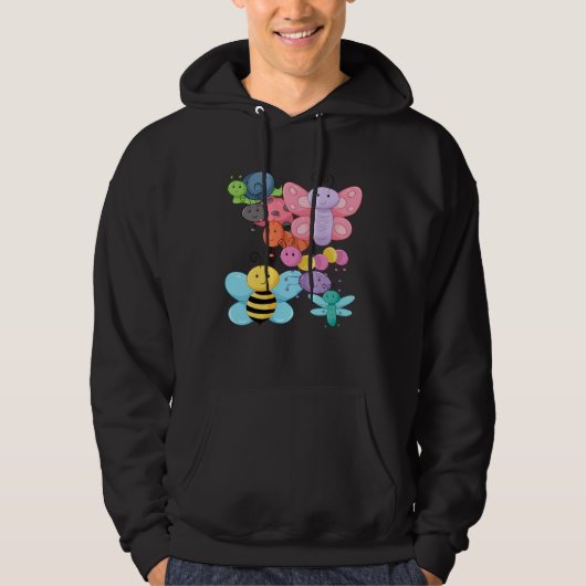 Children s Creepy Crawly Eight Bugs Hoodie (Voorkant)