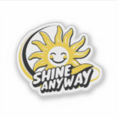 Children’s Inspirational Shirt – Shine  Sticker (Voorkant)