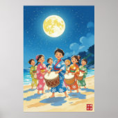 Children under the moon poster (Voorkant)