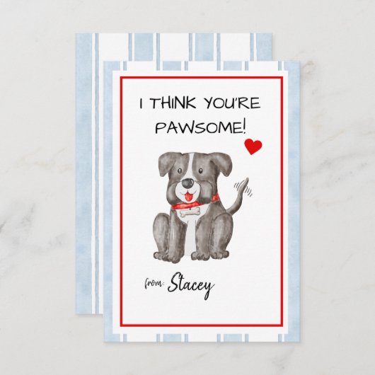 Children Valentine "I think you're Paw-some" (Voorkant / Achterkant)