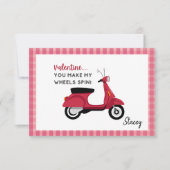 Children Valentine Pink "You make my Wheels Spin" (Voorkant)