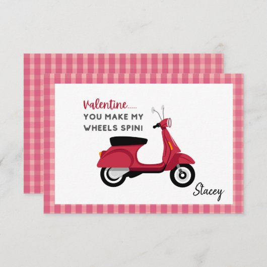 Children Valentine Pink "You make my Wheels Spin" (Voorkant / Achterkant)