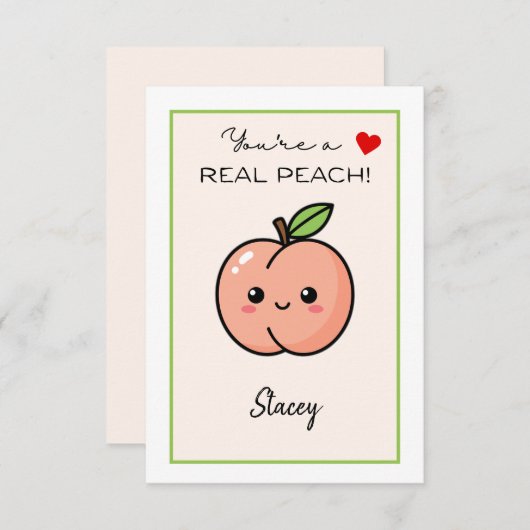 Children Valentine "You're a Real Peach" (Voorkant / Achterkant)