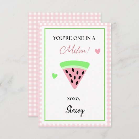 Children Valentine You're One in a Melon (Voorkant / Achterkant)
