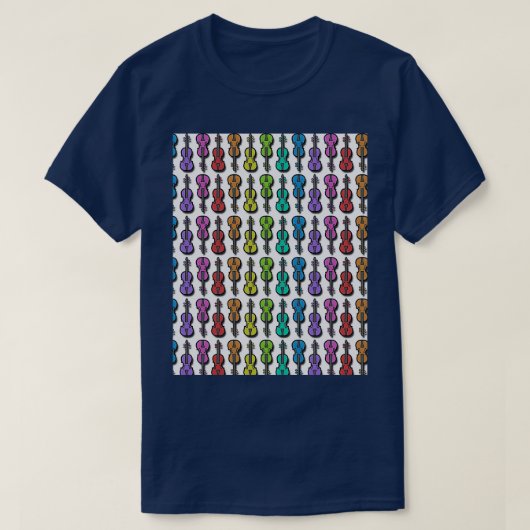 Childrenamp39s TwoSet Violin 3D Rainbow Pattern Wh T-shirt (Design voorkant)