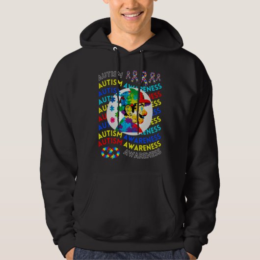 Childrens Autism Awareness Navigating Autism Autis Hoodie (Voorkant)