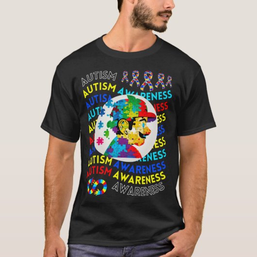 Childrens Autism Awareness Navigating Autism Autis T-shirt (Voorkant)