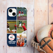 Children's Baseball Team Photo Collage Blue Case-Mate iPhone Case