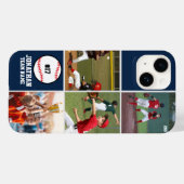 Children's Baseball Team Photo Collage Blue Case-Mate iPhone Case (Achterkant (horizontaal))