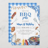 Children's BBQ Birthday Invitation Kaart (Voorkant / Achterkant)
