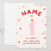 Children's birthday save the date (Voorkant / Achterkant)