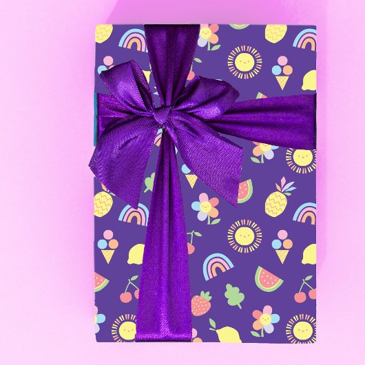 Children's Birthday Wrapping Paper, Summer Fun Inpakpapier Vel