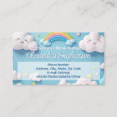 Childrens Book Author Librarian Kids Teacher Cloud Visitekaartje (Voorkant)