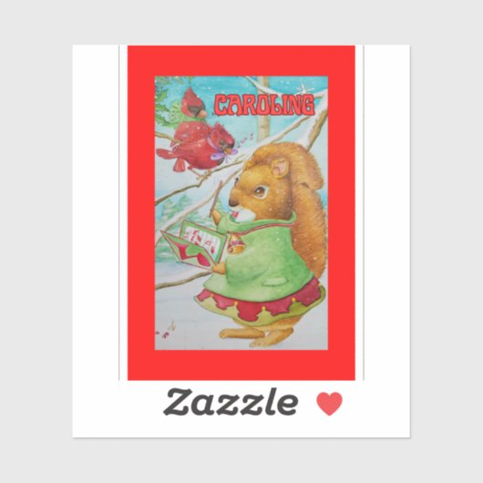 Children's Christmas Caroling  Sticker (Vel)