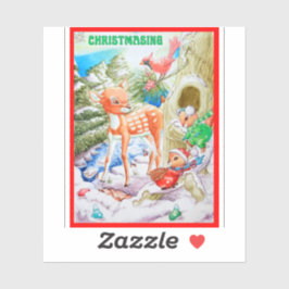 Childrens Christmas Custom-Cut Vinyl Sticker