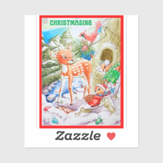 Childrens Christmas Custom-Cut Vinyl Sticker (Vel)