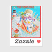 CHILDREN'S CHRISTMASING STICKER  (Vel)