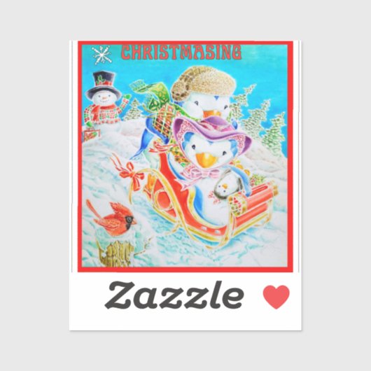 CHILDREN'S CHRISTMASING STICKER  (Vel)